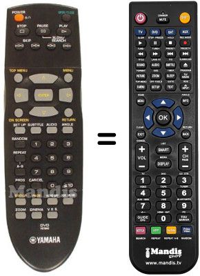 Replacement remote control Yamaha DVD-S830