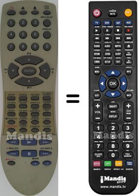 Replacement remote control Orion HVS59040