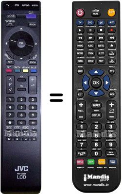 Replacement remote control JVC HVS57422