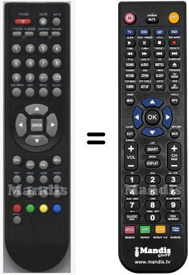 Replacement remote control HVS57555