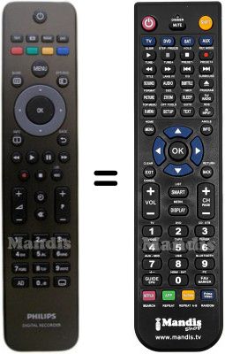 Gleichwertige Fernbedienung Philips HVS53468