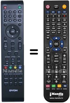 Gleichwertige Fernbedienung HVS57523