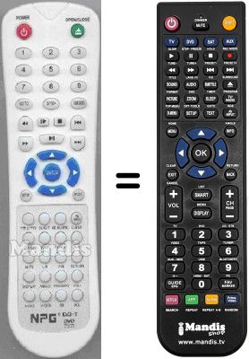 Gleichwertige Fernbedienung Npg WHV15970W