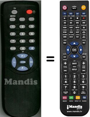 Gleichwertige Fernbedienung WHV3280W