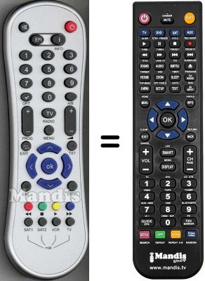 Gleichwertige Fernbedienung WHV3590W