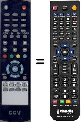 Replacement remote control WHV15755W