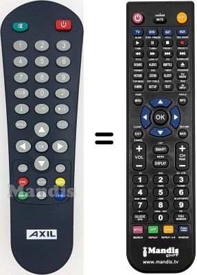 Gleichwertige Fernbedienung Axil WHV12368W
