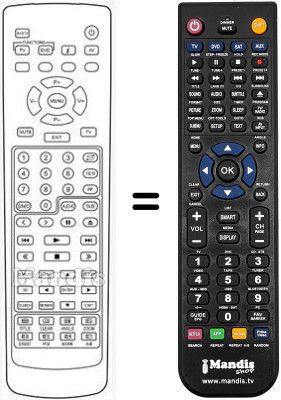 Replacement remote control Granprix HVS54201