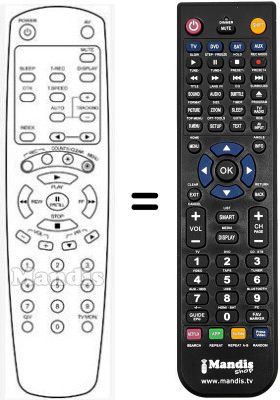 Replacement remote control HVS54276