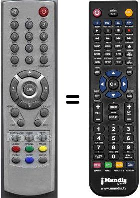 Replacement remote control HVS53314