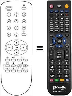 Gleichwertige Fernbedienung HVS54488