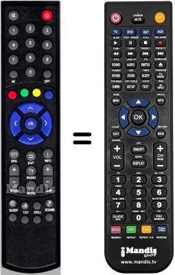 Gleichwertige Fernbedienung HVS53541