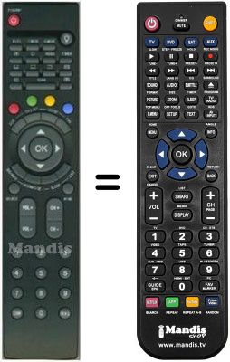 Replacement remote control HVS54756