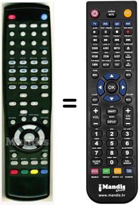 Replacement remote control Homecast HVS53485