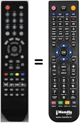 Gleichwertige Fernbedienung HVS53238