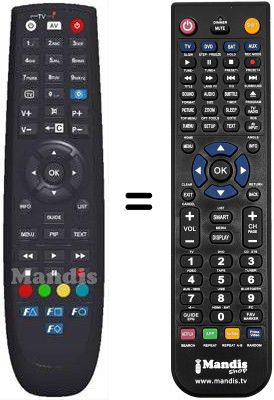 Gleichwertige Fernbedienung HVS53460