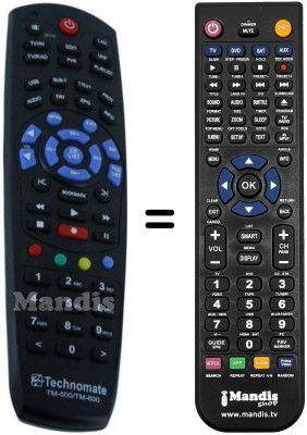 Replacement remote control Technomate HVS53240