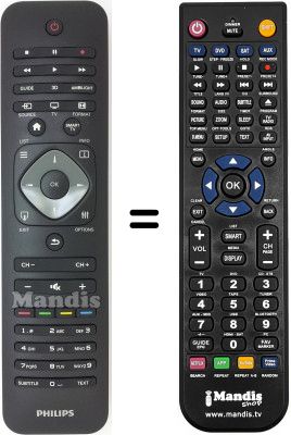 Replacement remote control Philips WHV12490