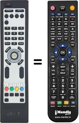 Replacement remote control Acer WHV12560