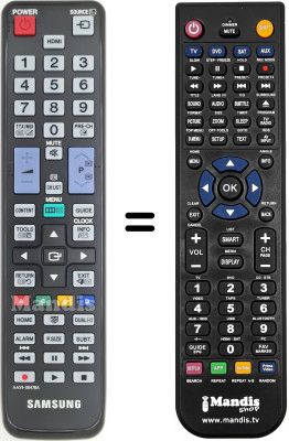 Gleichwertige Fernbedienung Samsung WHV12636 Gleichwertige Fernbedienung Samsung WHV12636