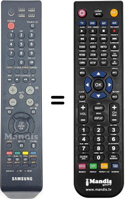 Gleichwertige Fernbedienung Samsung WHV3985 Gleichwertige Fernbedienung Samsung WHV3985