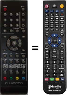 Gleichwertige Fernbedienung Blusens WHV15786