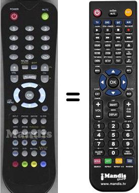Gleichwertige Fernbedienung WHV14528