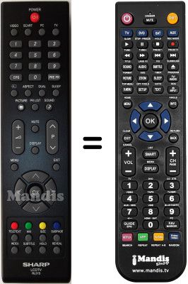 Replacement remote control Sharp SEC14419