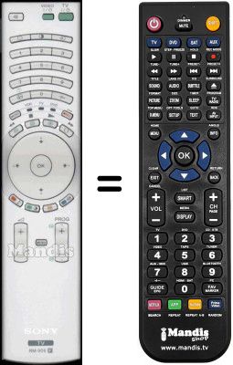 Replacement remote control Sony SEC3116