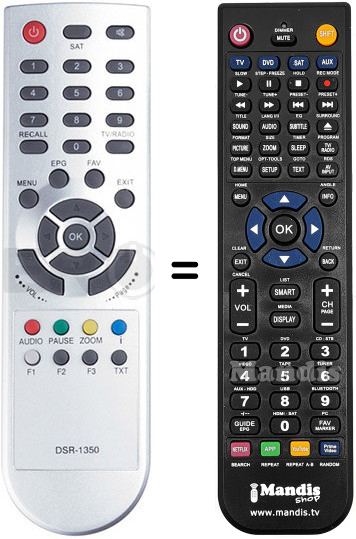 Replacement remote control DSR-1350